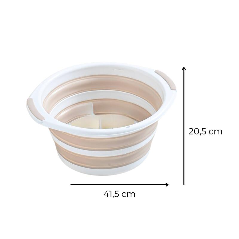 Seau Pliable En Silicone 5 Litres - Gris, Pour Lavage Voiture, Camping, Jeux D'Enfants, Nettoyage
