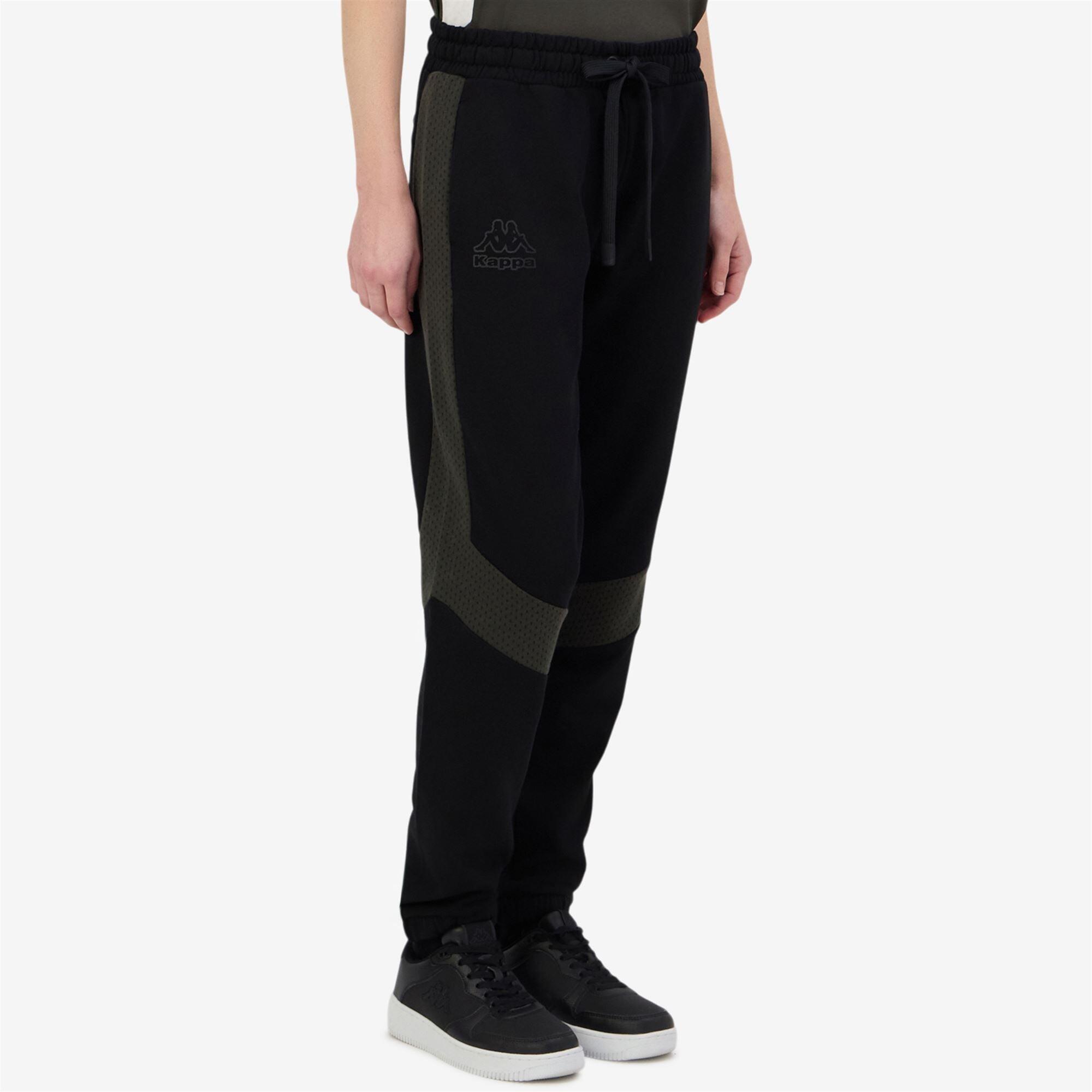 Pantaloni tuta da donna in cotone nero da sportivo 6/7