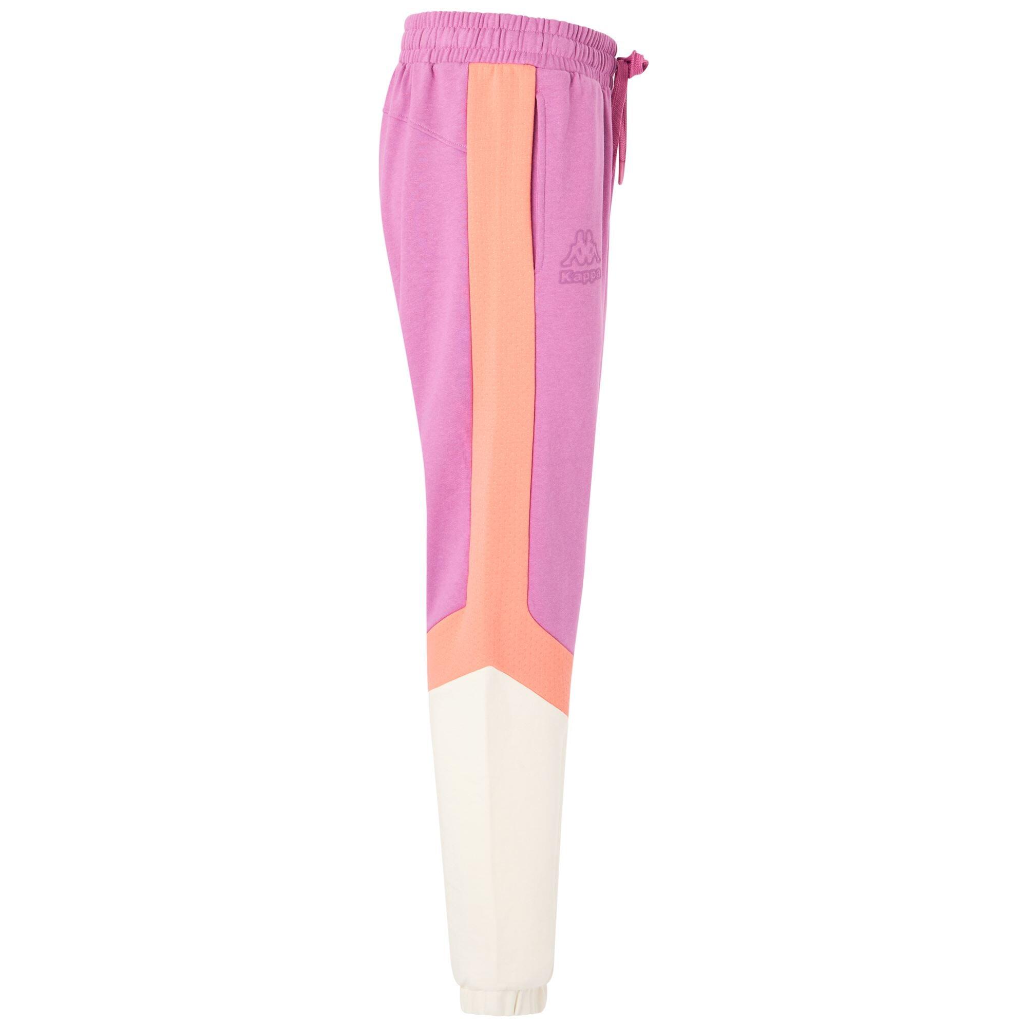 Pantaloni tuta da donna in cotone viola da sportivo 3/7
