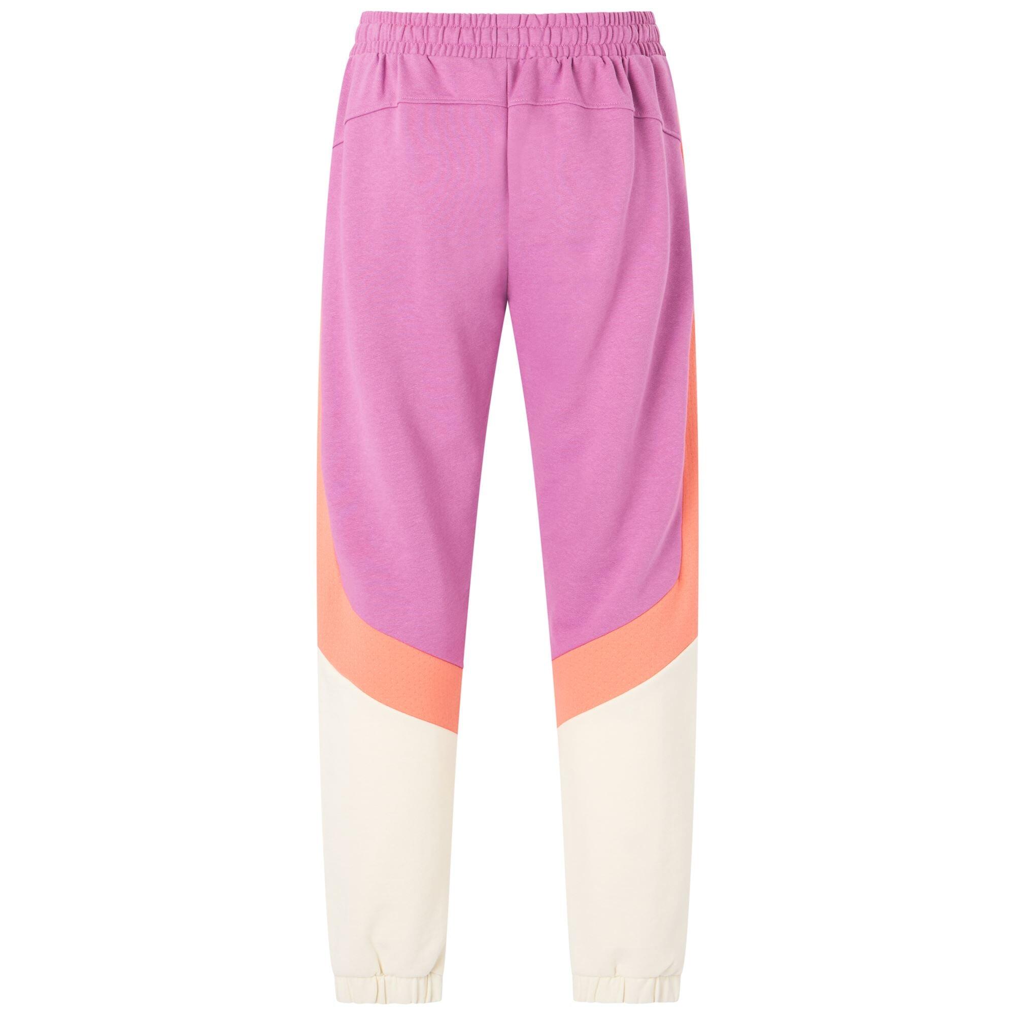 Pantaloni tuta da donna in cotone viola da sportivo 4/7