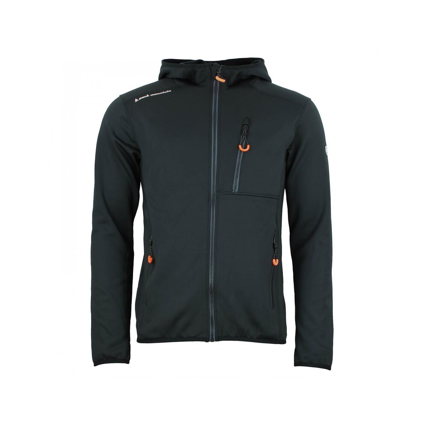 Peak Mountain - Blouson Polarshell Peak Mountain - Blouson - Noir|orange - 42 M/l - Decathlon