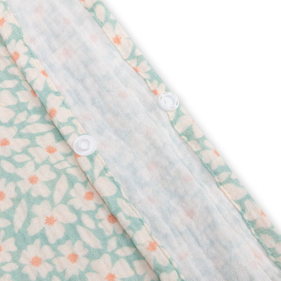 Swim Essentials | Groene Bloemen Hydrofiele Strandponcho 52 x 52 cm 2/3