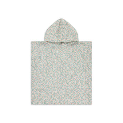 Swim essentials | groene bloemen hydrofiele strandponcho 52 x 52 cm