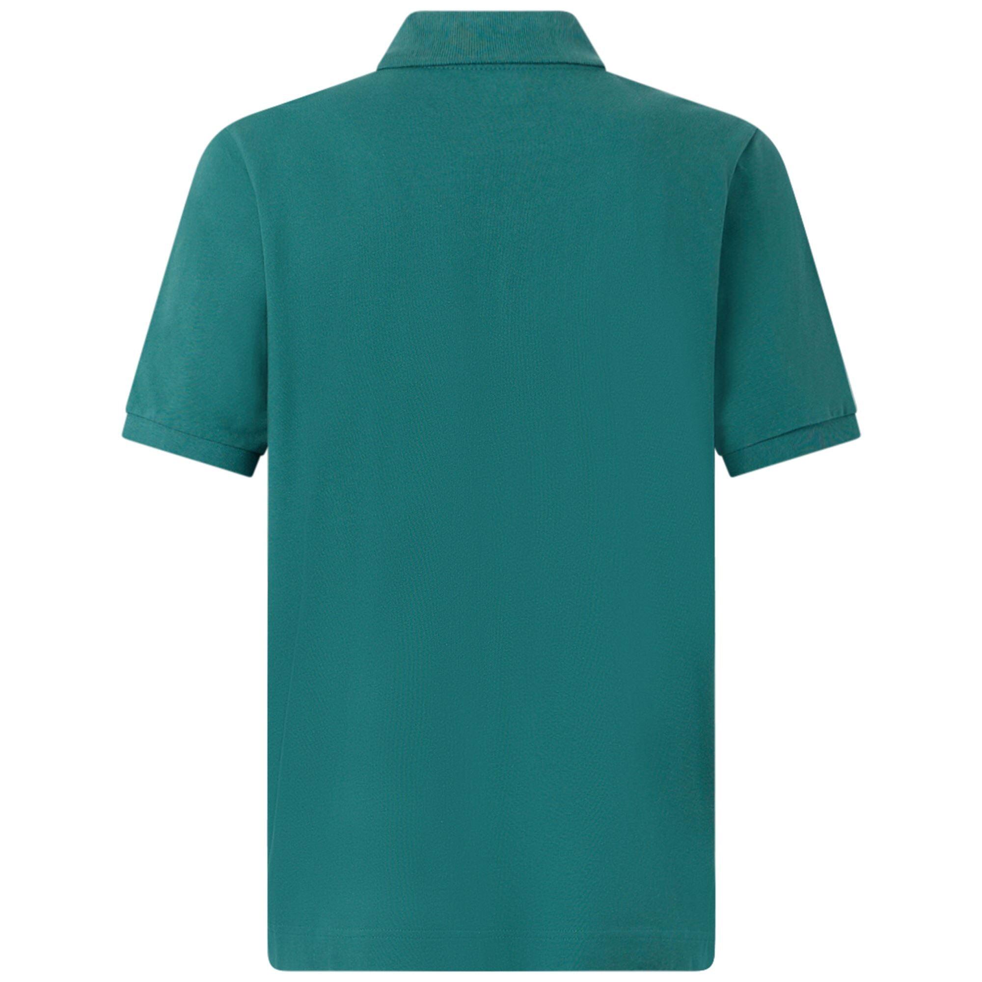 Polo da uomo in cotone verde da sportivo 3/7