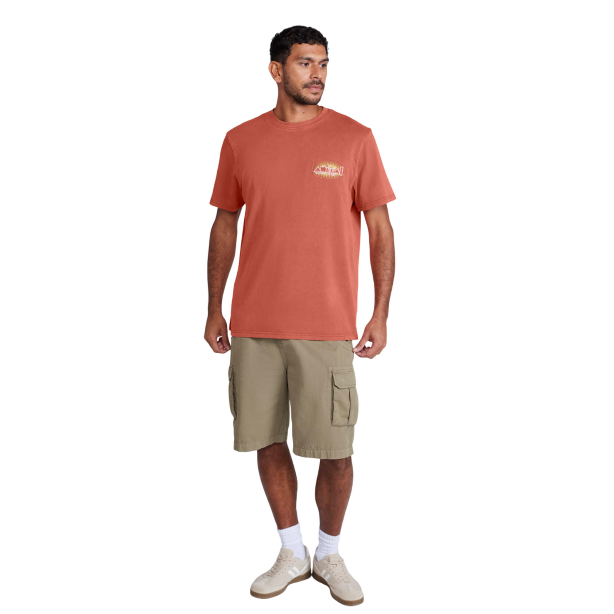 Mens Chase Relaxed Fit TShirt (Burnt Orange) 4/4