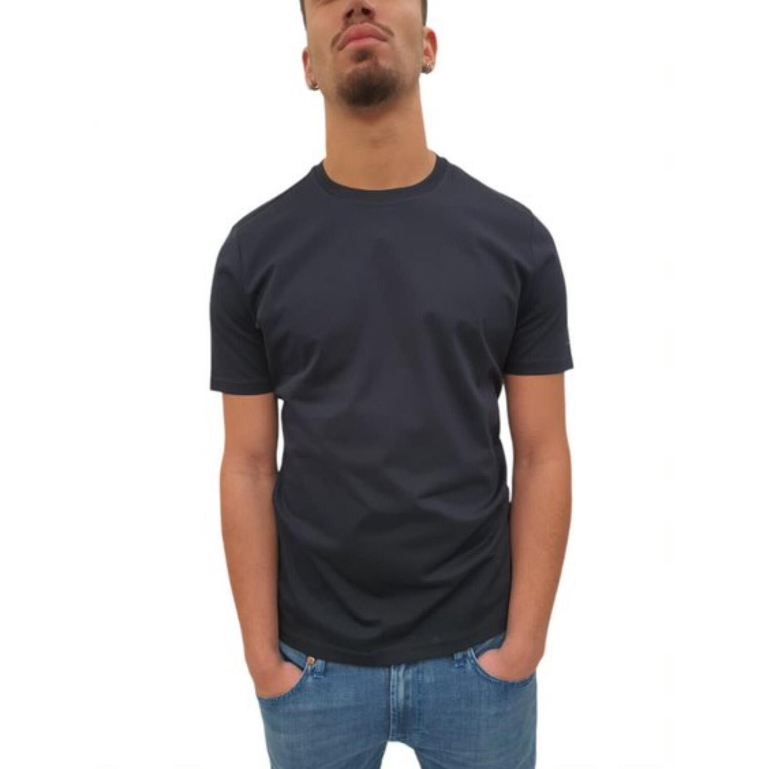 T-shirt Uomo   T-shirt blu 7520-68 1/2
