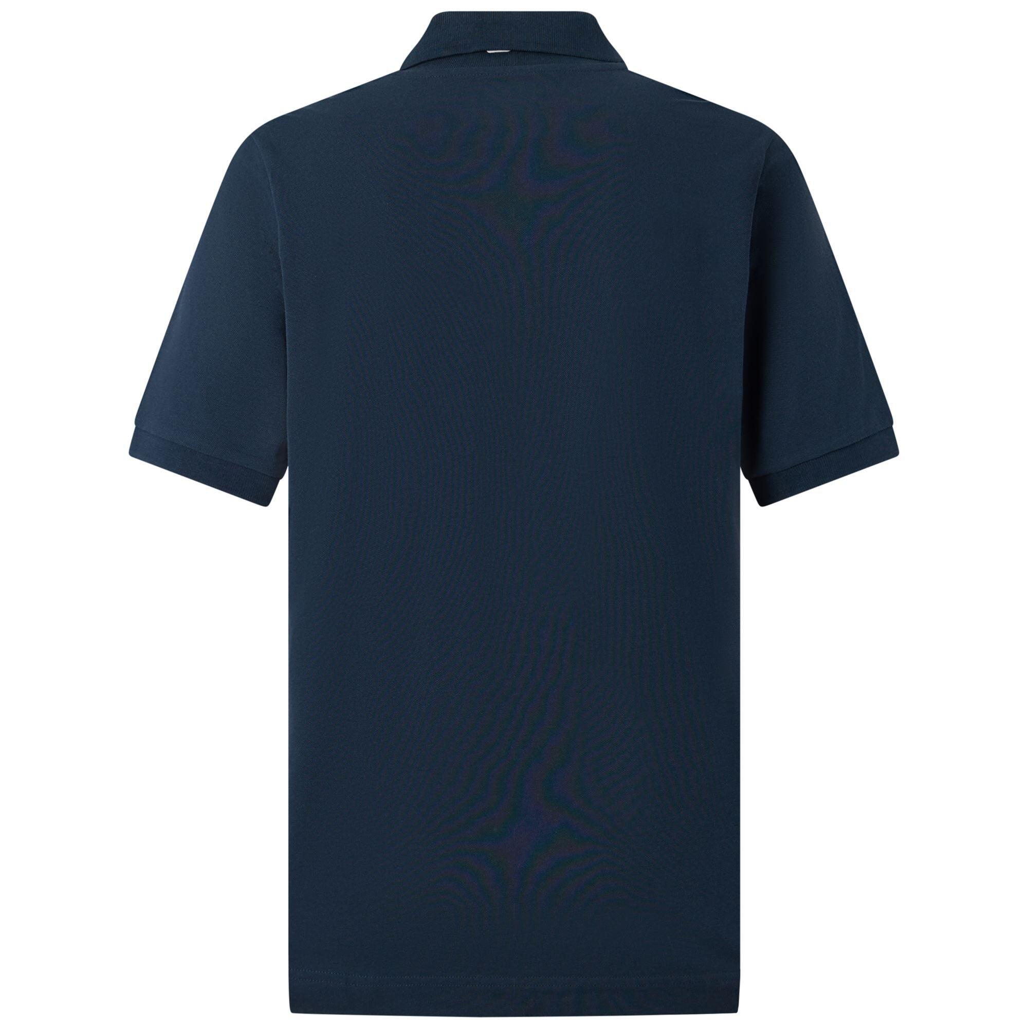 Polo da uomo in cotone blu da sportivo 3/7
