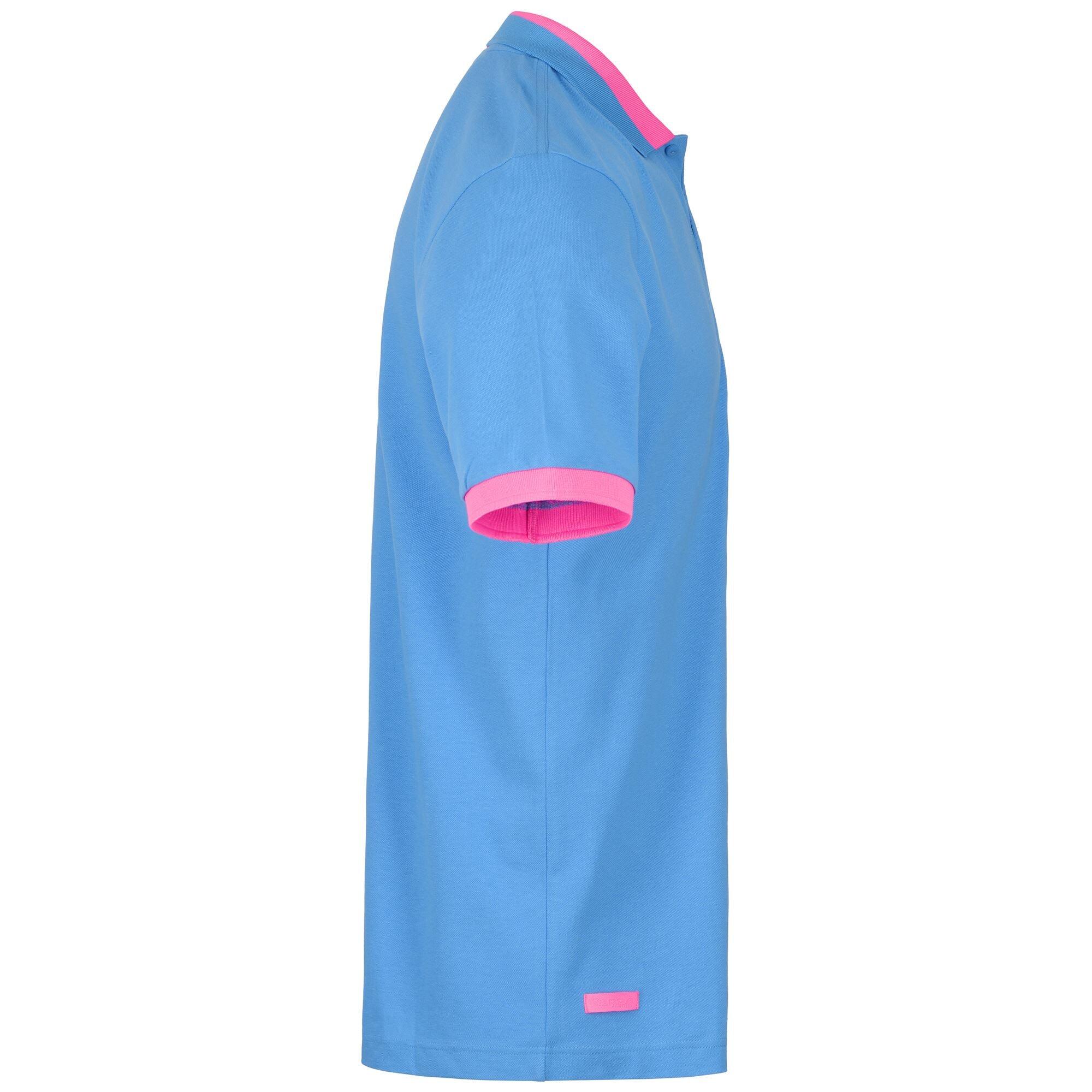 Polo da uomo in cotone blu da sportivo 2/5