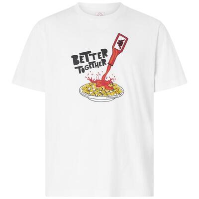 T shirt maglietta da uomo in cotone bianco da sportivo