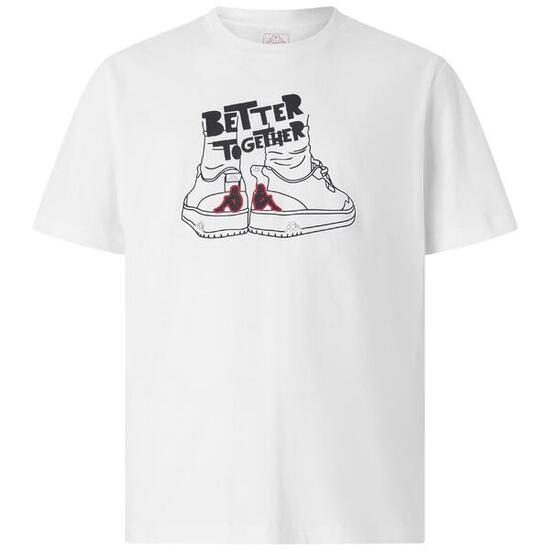 T shirt maglietta da uomo in cotone bianco da sportivo