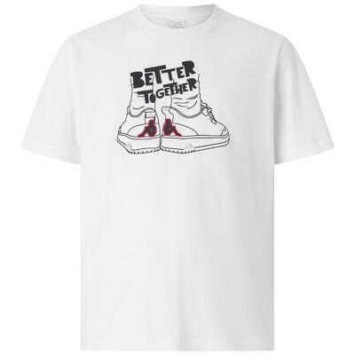 T shirt maglietta da uomo in cotone bianco da sportivo