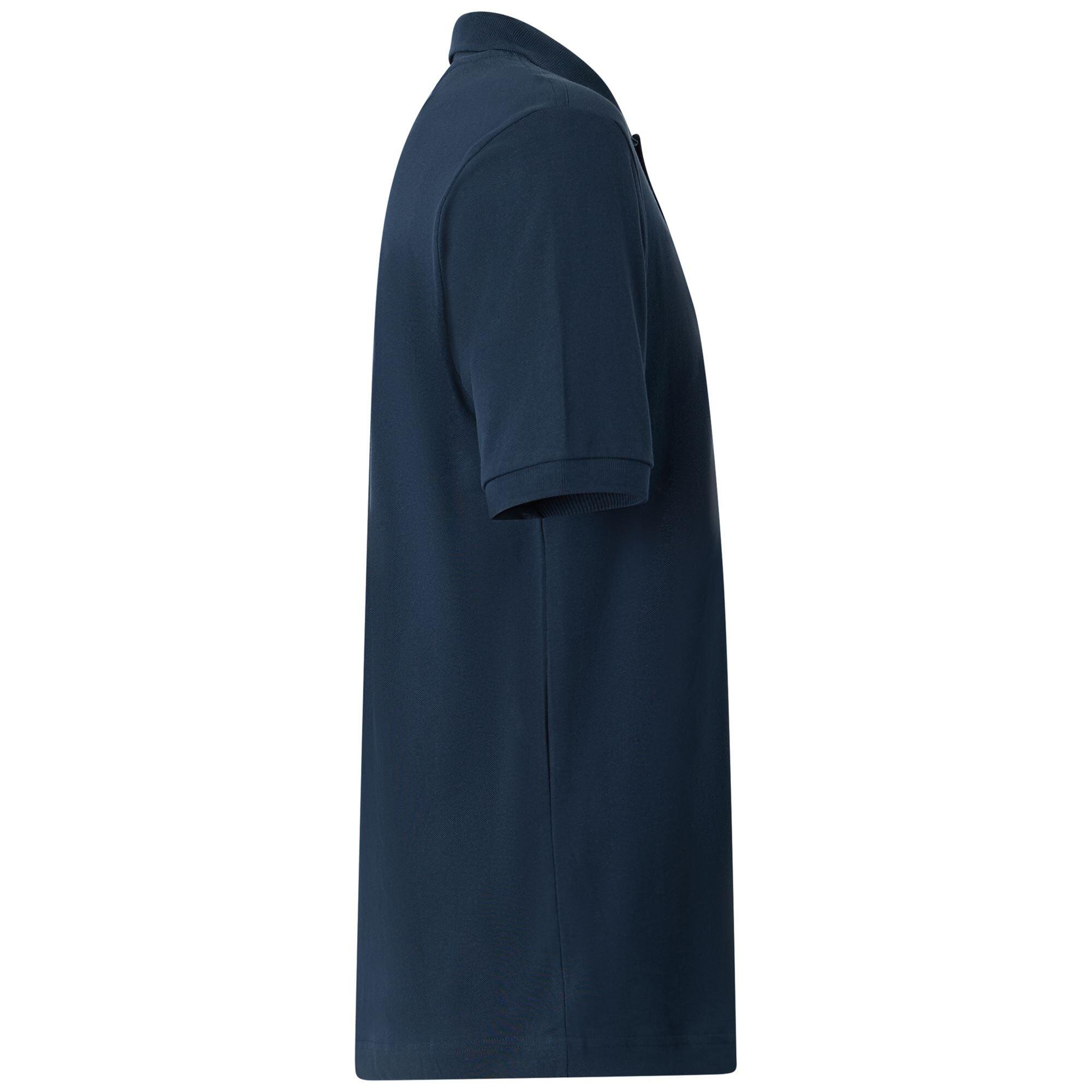 Polo da uomo in cotone blu da sportivo 2/7