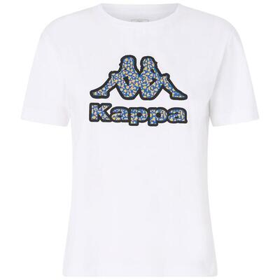 T shirt maglietta da donna in cotone bianco da sportivo