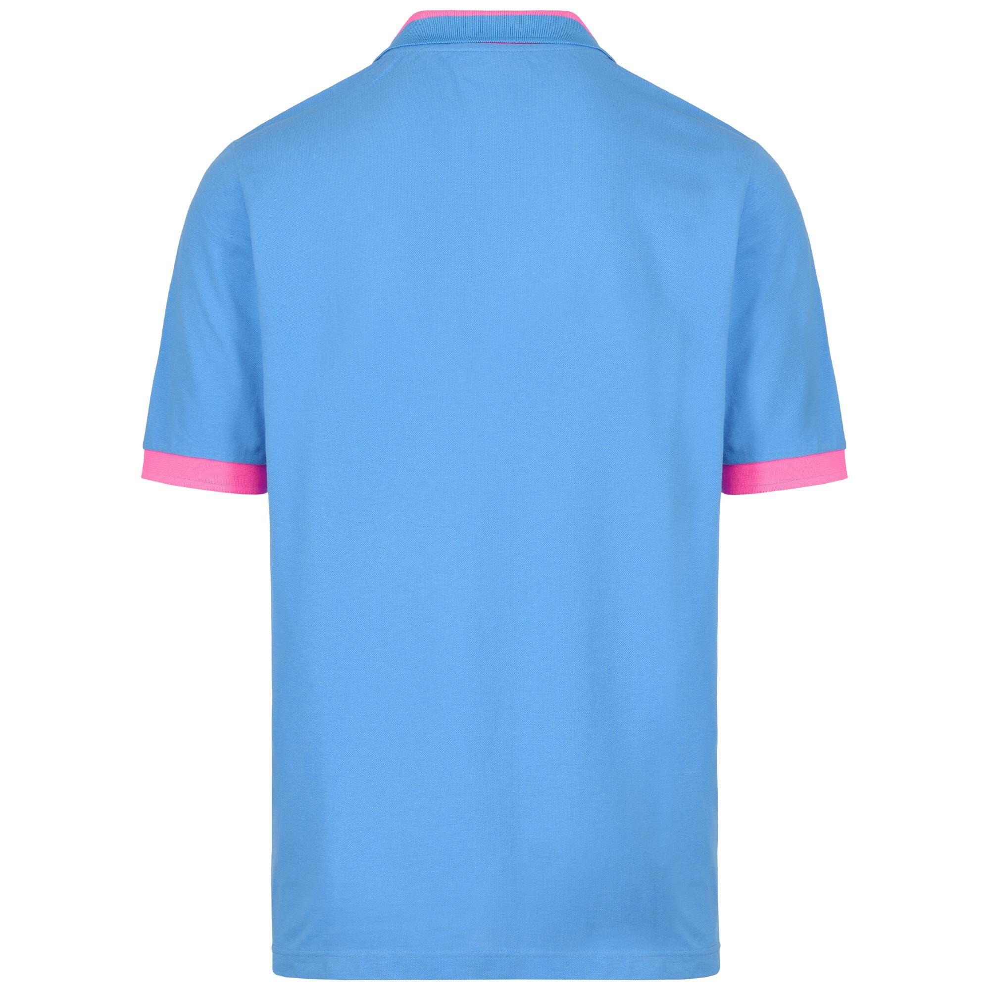 Polo da uomo in cotone blu da sportivo 3/5