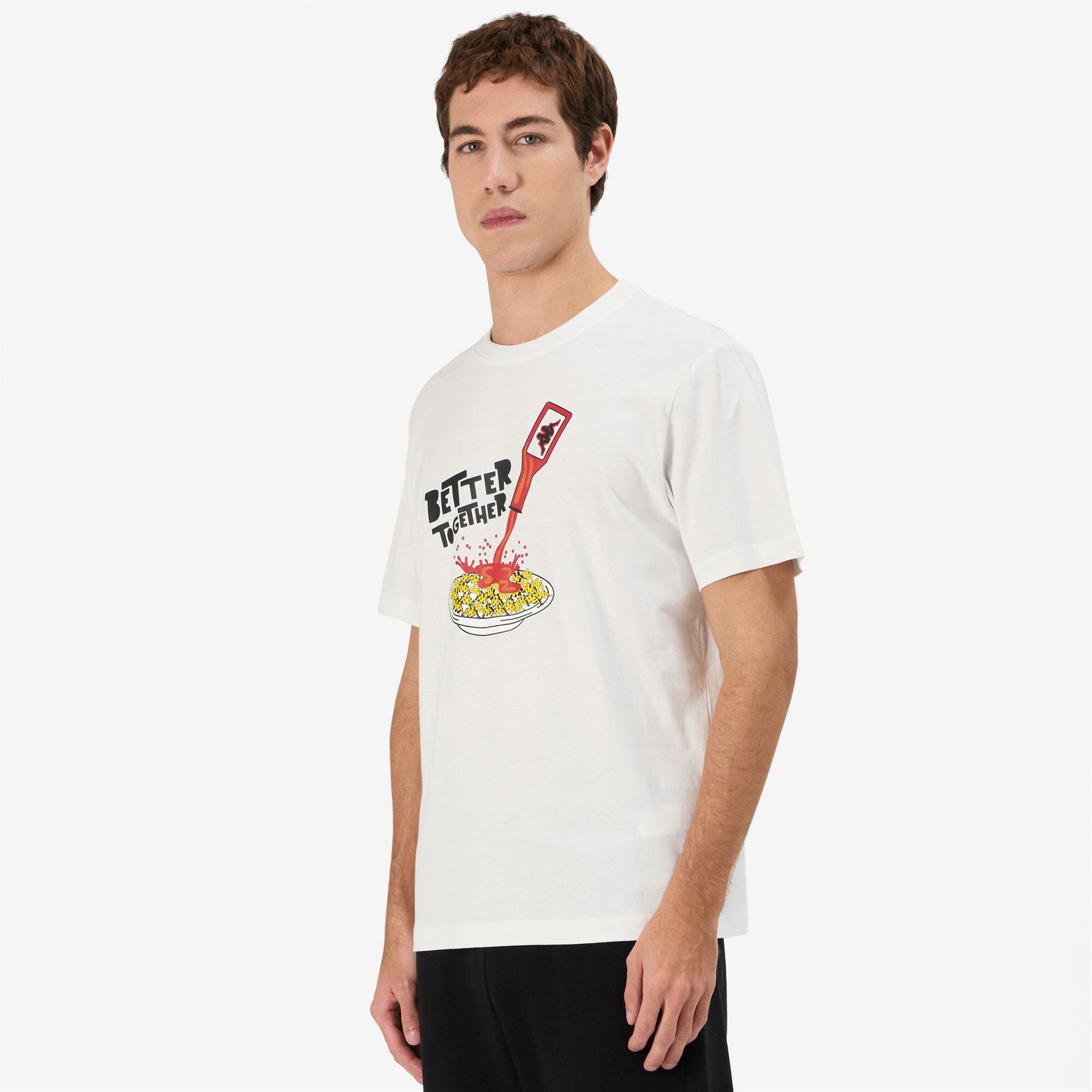 Camiseta Kappa hombre algodón blanco deportiva 6/7