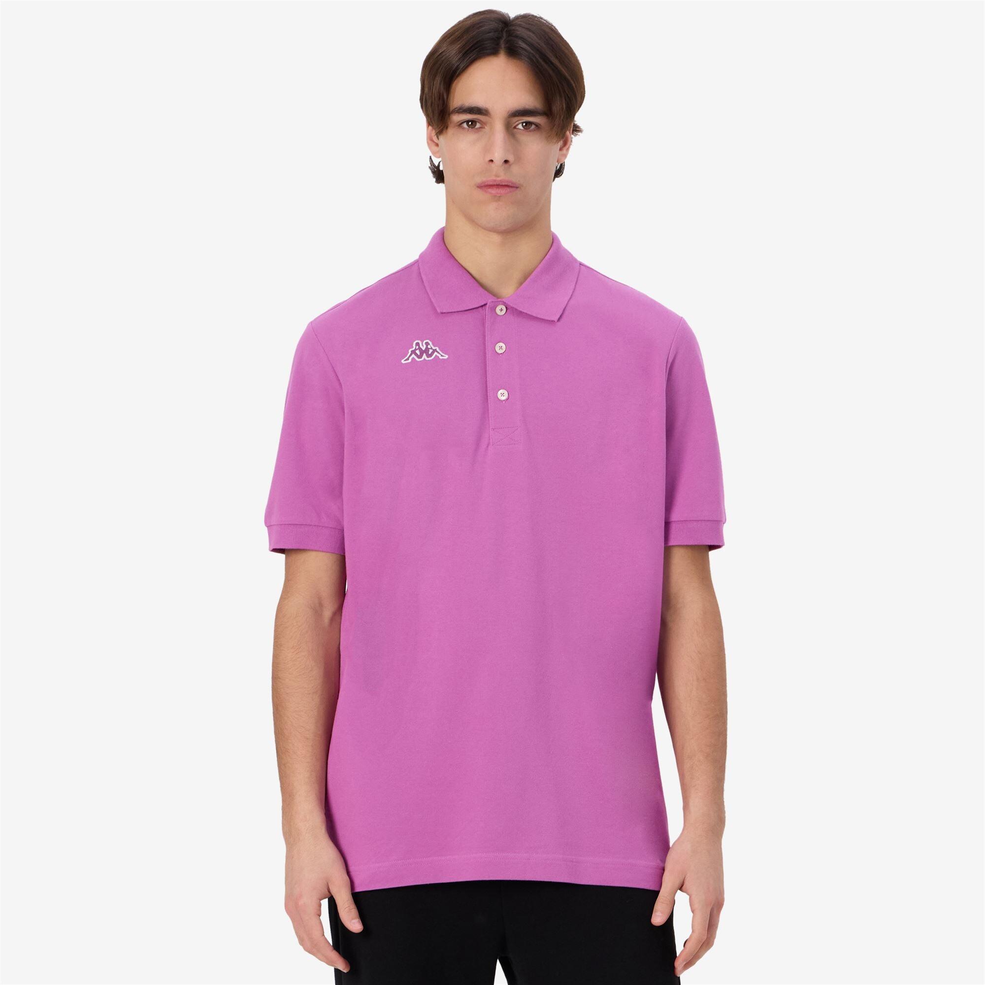 Polo da uomo in cotone viola da sportivo 4/7