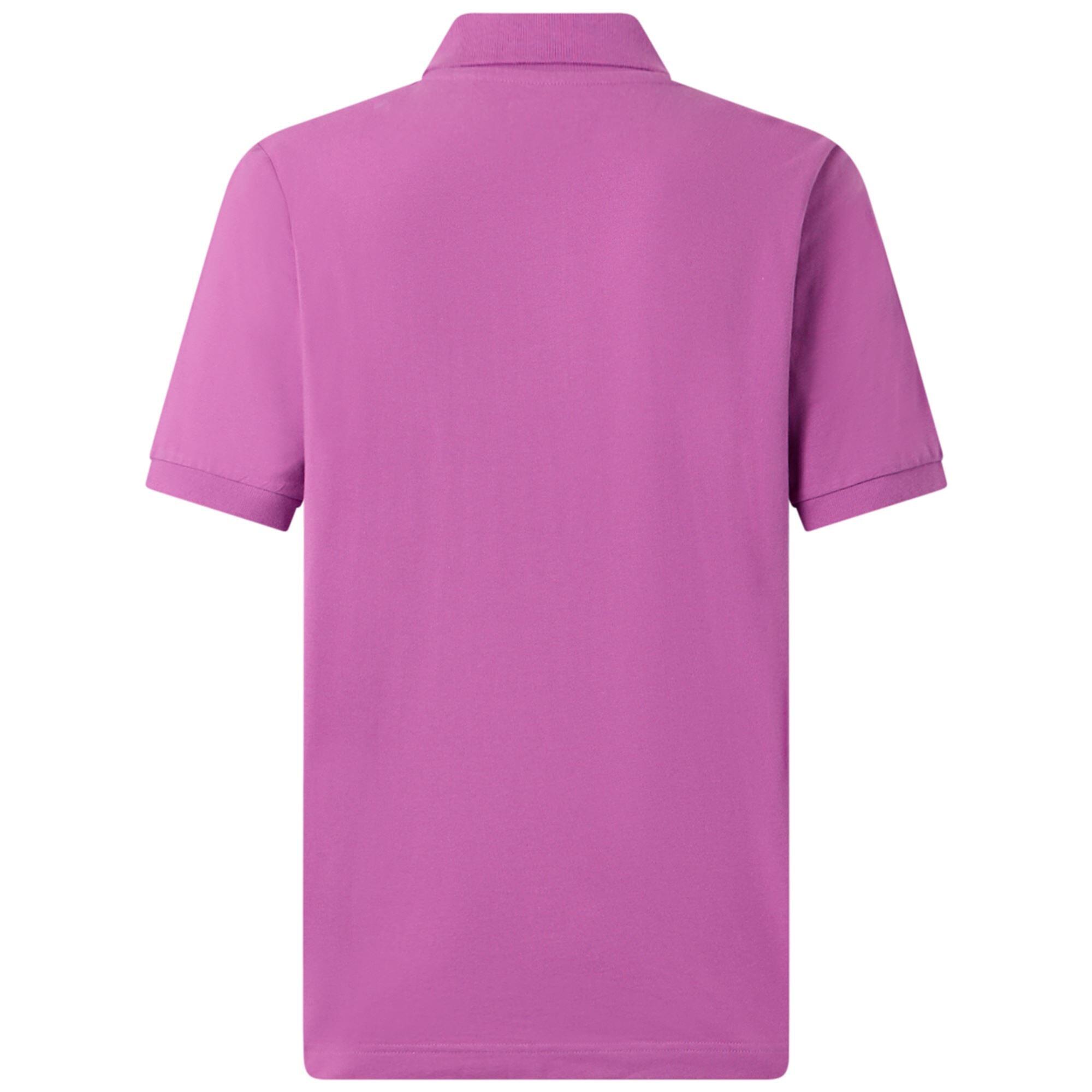 Polo da uomo in cotone viola da sportivo 3/7