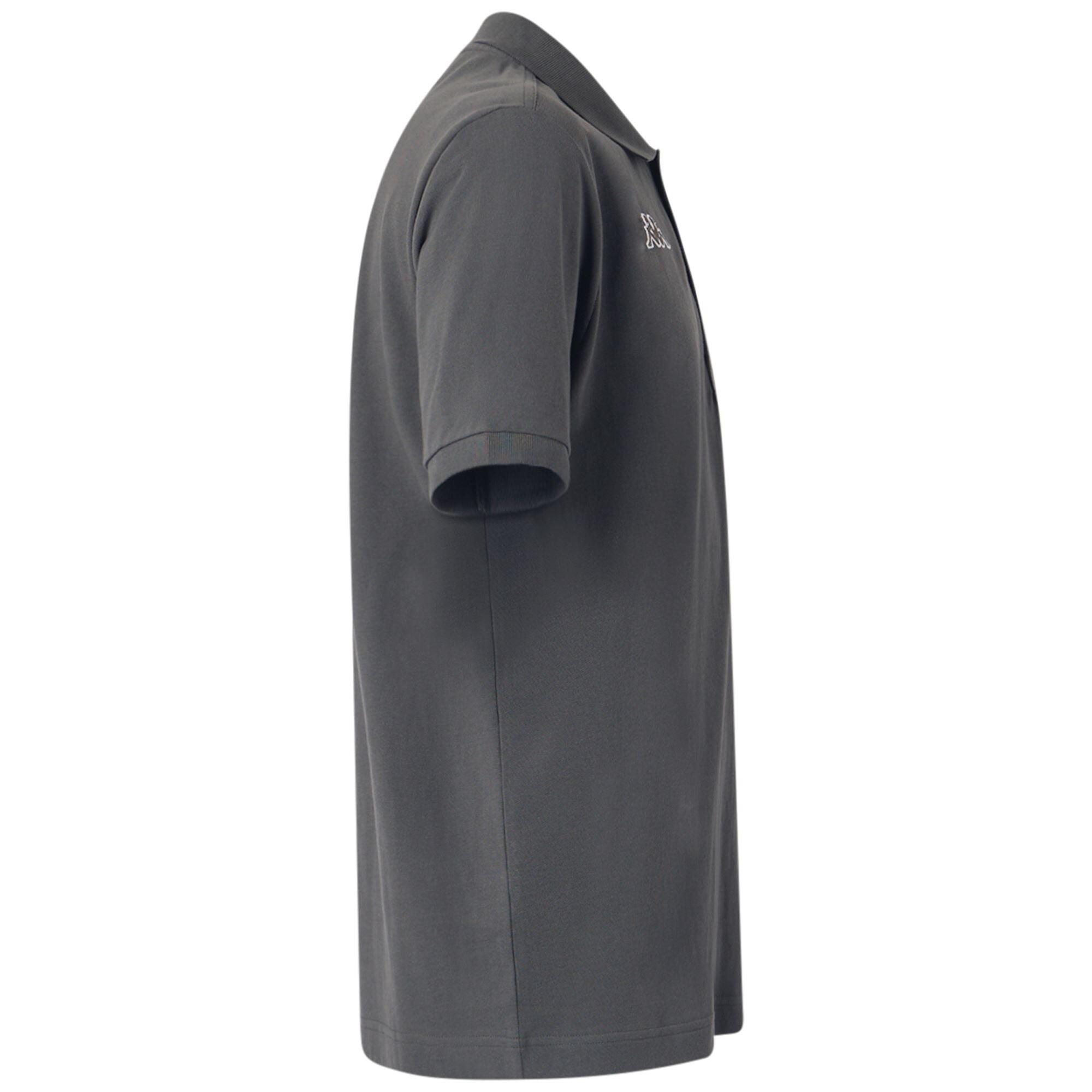 Polo da uomo in cotone grigio da sportivo 2/7
