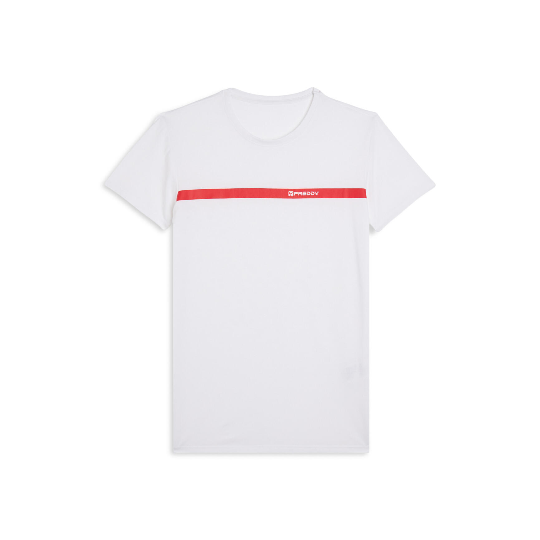 Freddy - T-shirt Homme Avec Bande Contrastante Et Logo Freddy - T-shirt Manches Courtes - Blanc - Decathlon