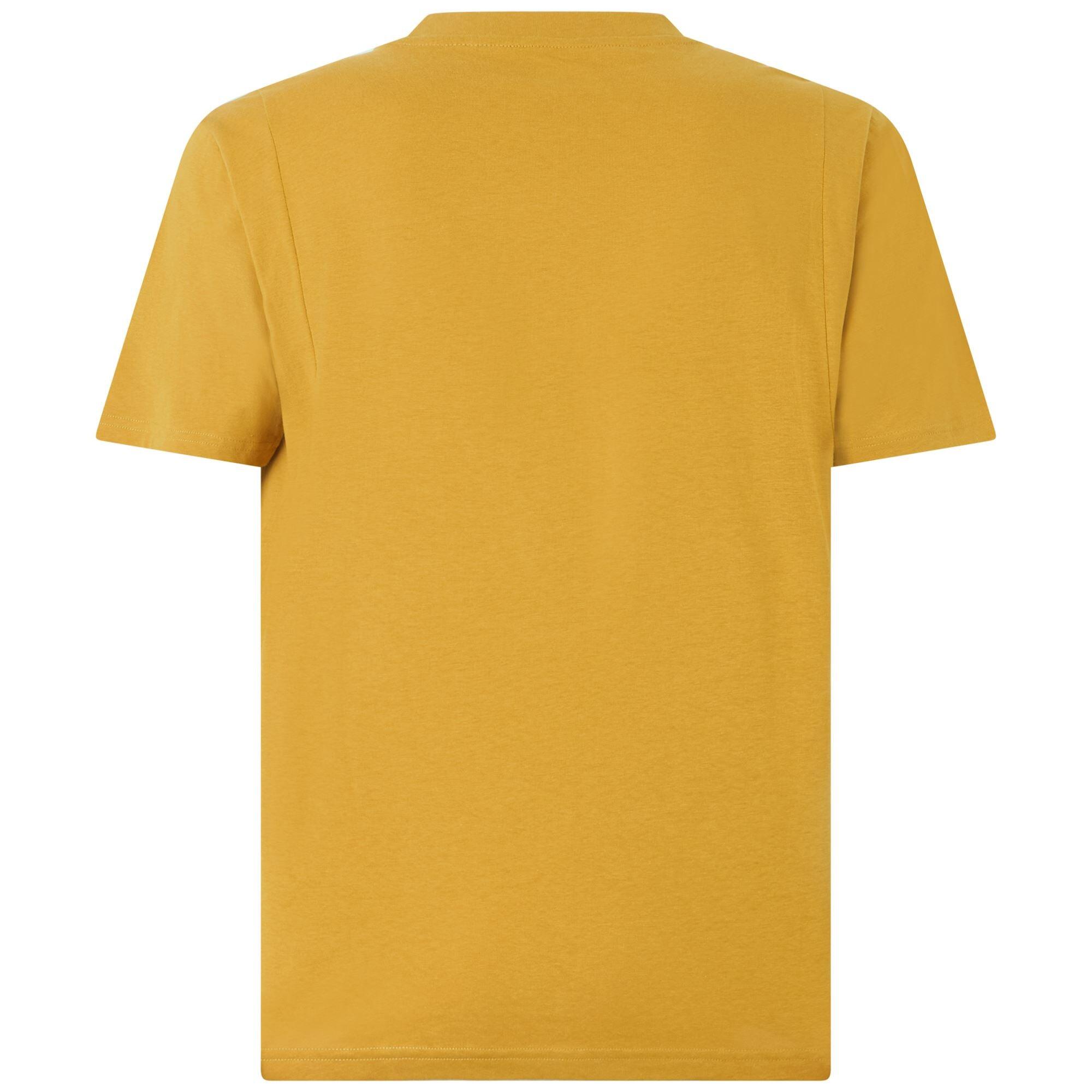 T shirt maglietta da uomo in cotone giallo da sportivo 4/7
