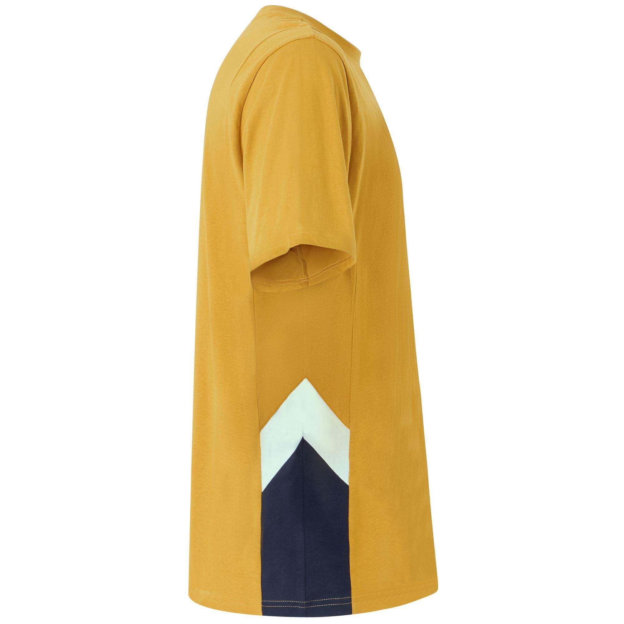 T shirt maglietta da uomo in cotone giallo da sportivo 3/7