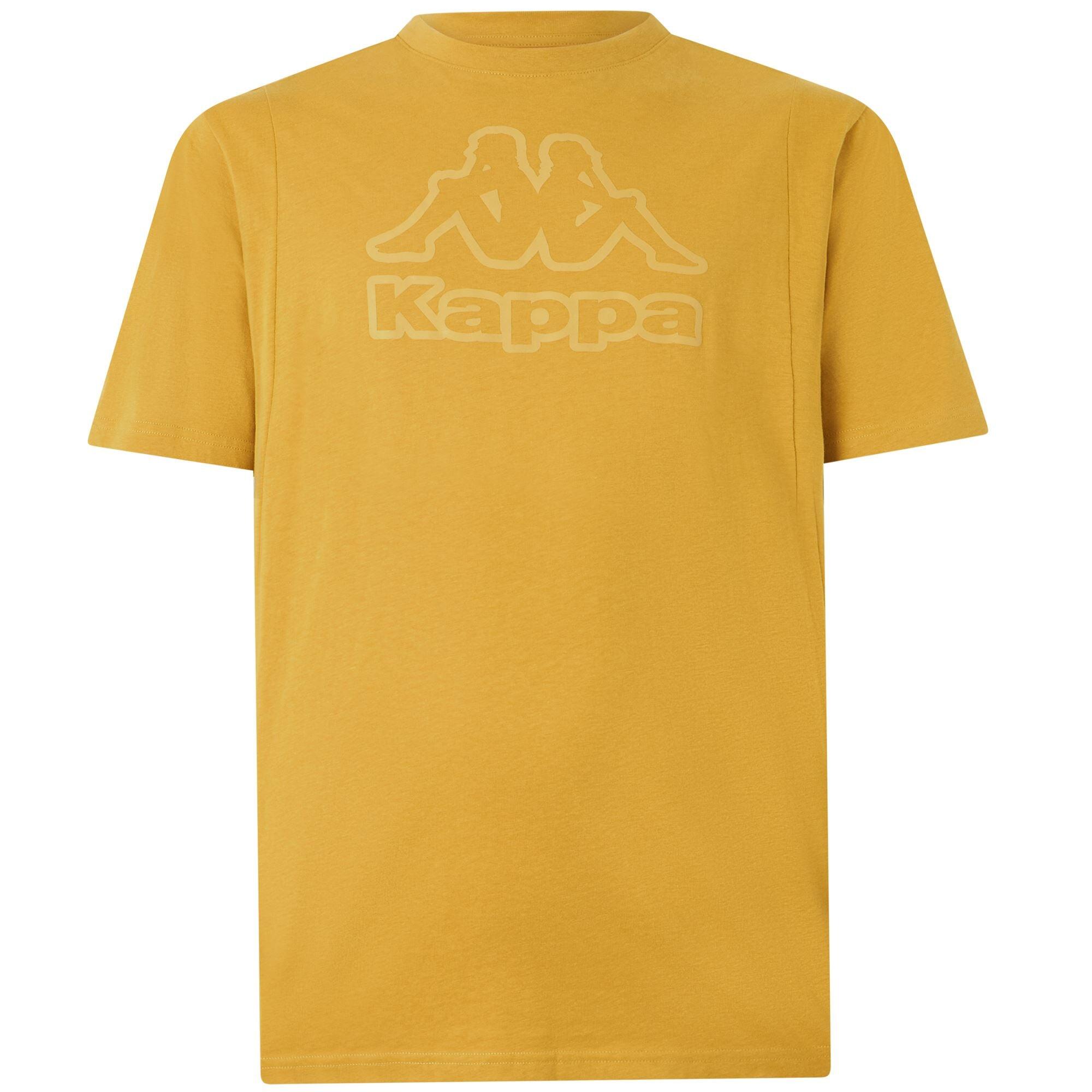 T shirt maglietta da uomo in cotone giallo da sportivo 2/7