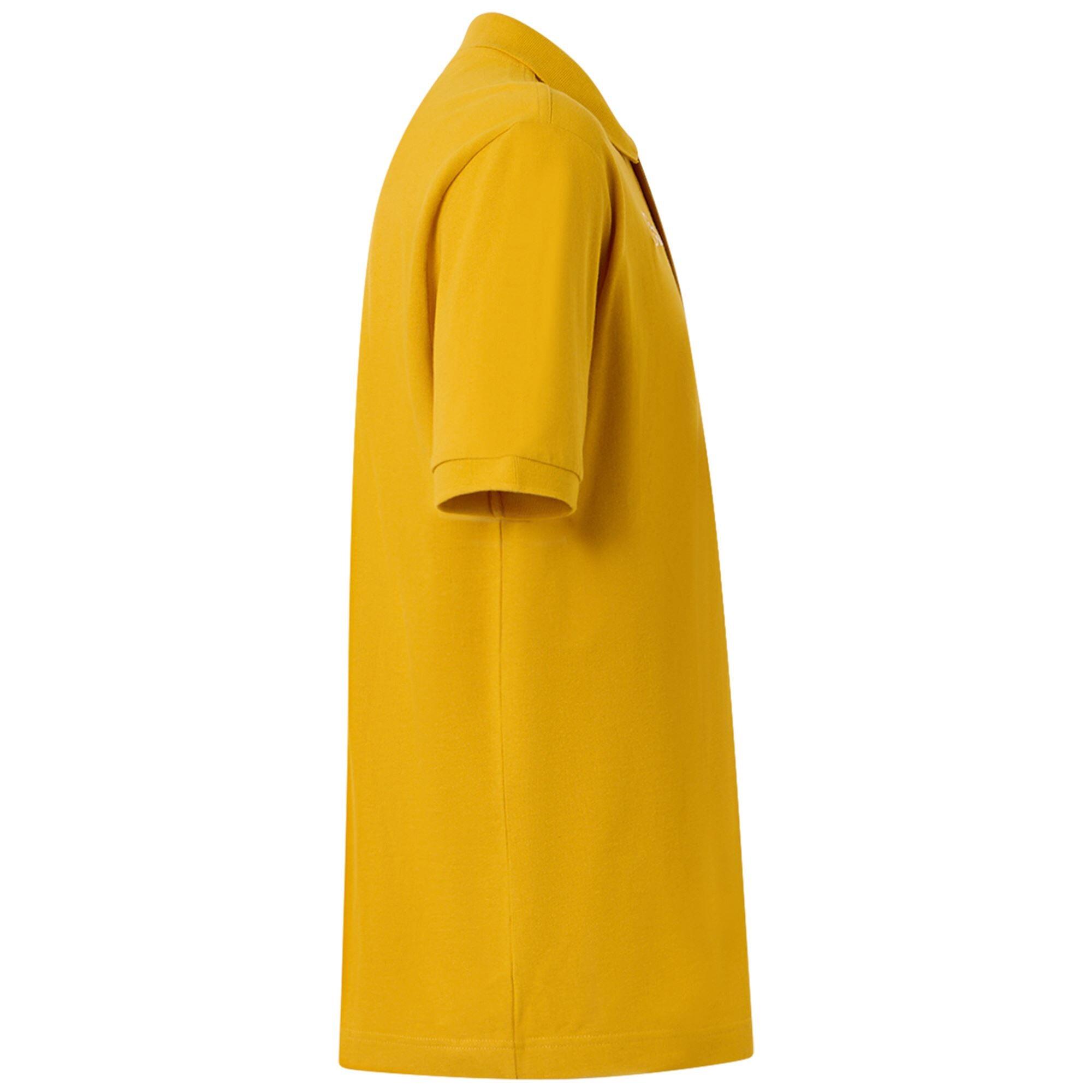 Polo da uomo in cotone giallo da sportivo 2/7