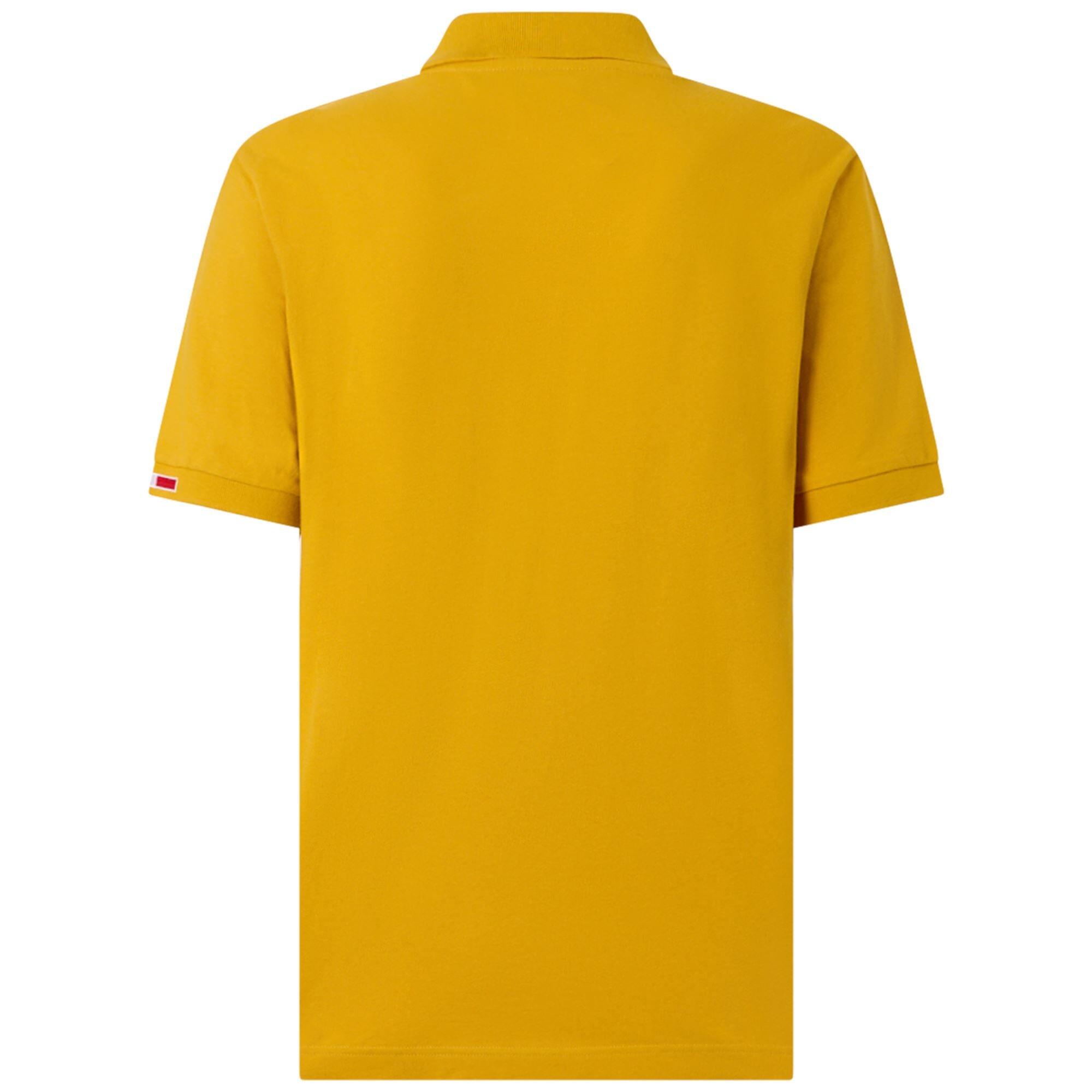 Polo da uomo in cotone giallo da sportivo 3/7