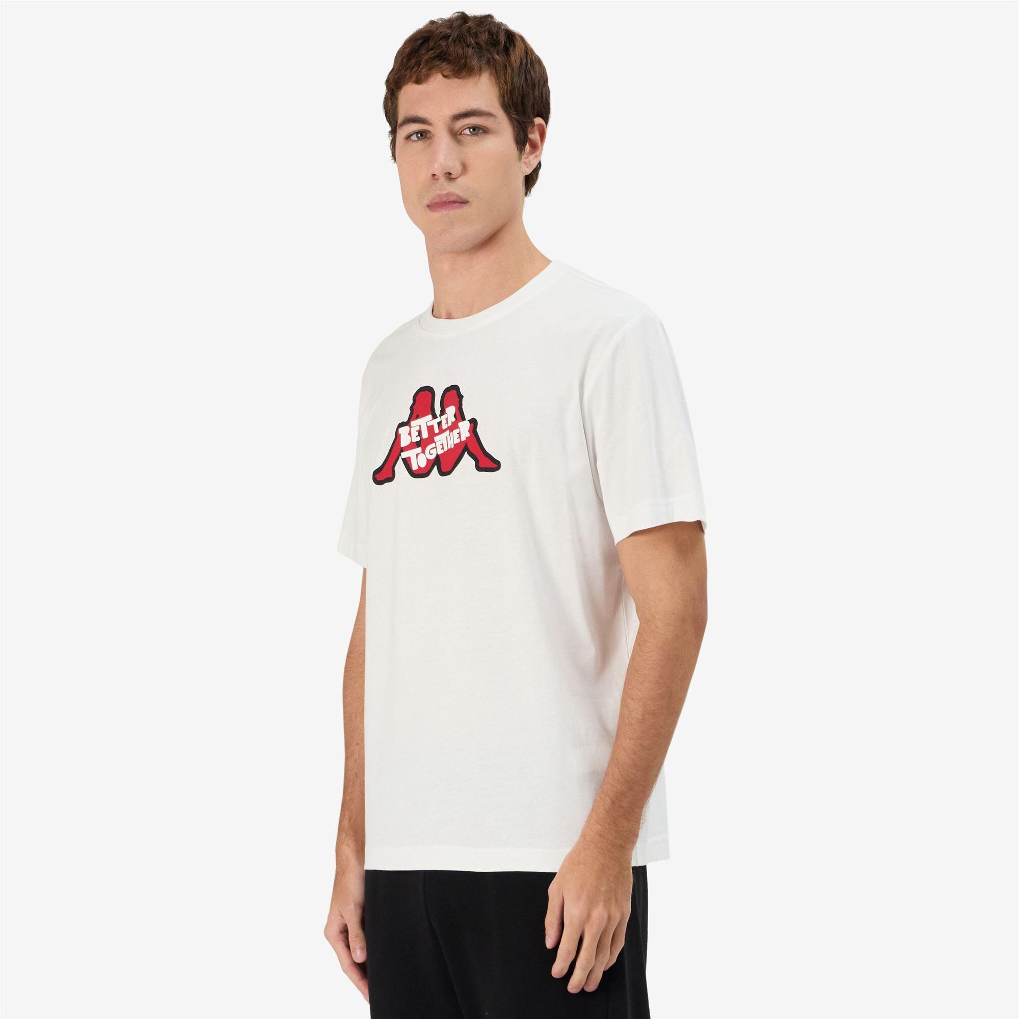 t-shirt da uomo in cotone bianco da fitness 5/7