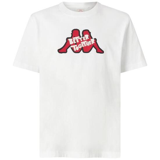 T shirt maglietta da uomo in cotone bianco da sportivo