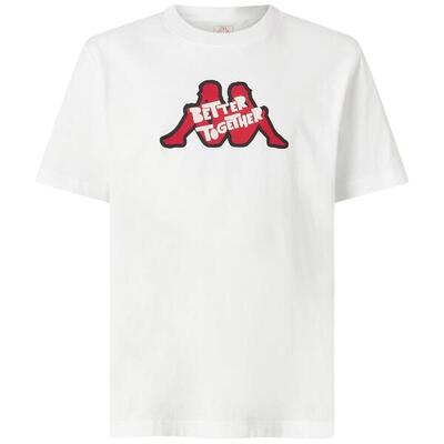 T shirt maglietta da uomo in cotone bianco da sportivo