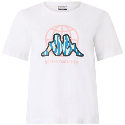 t-shirt da donna in cotone bianco da fitness