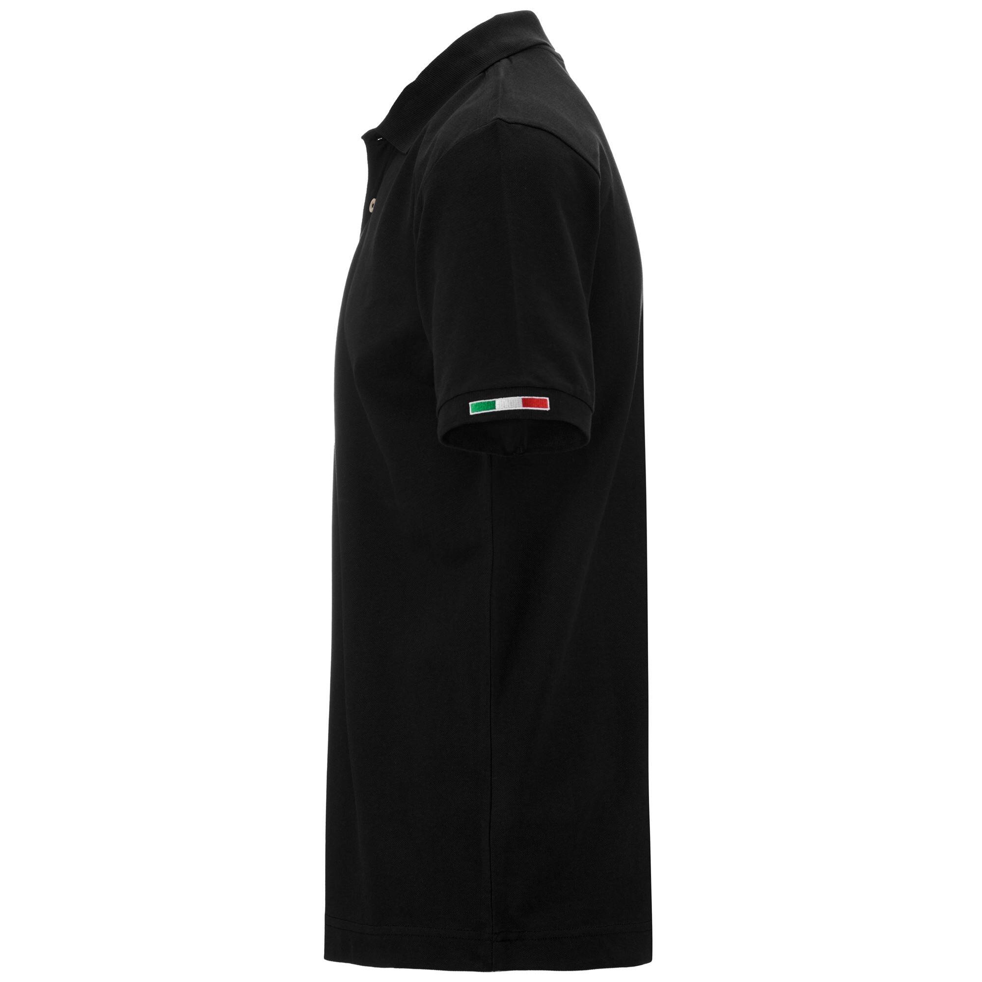 Polo da uomo in cotone nero da sportivo 2/5