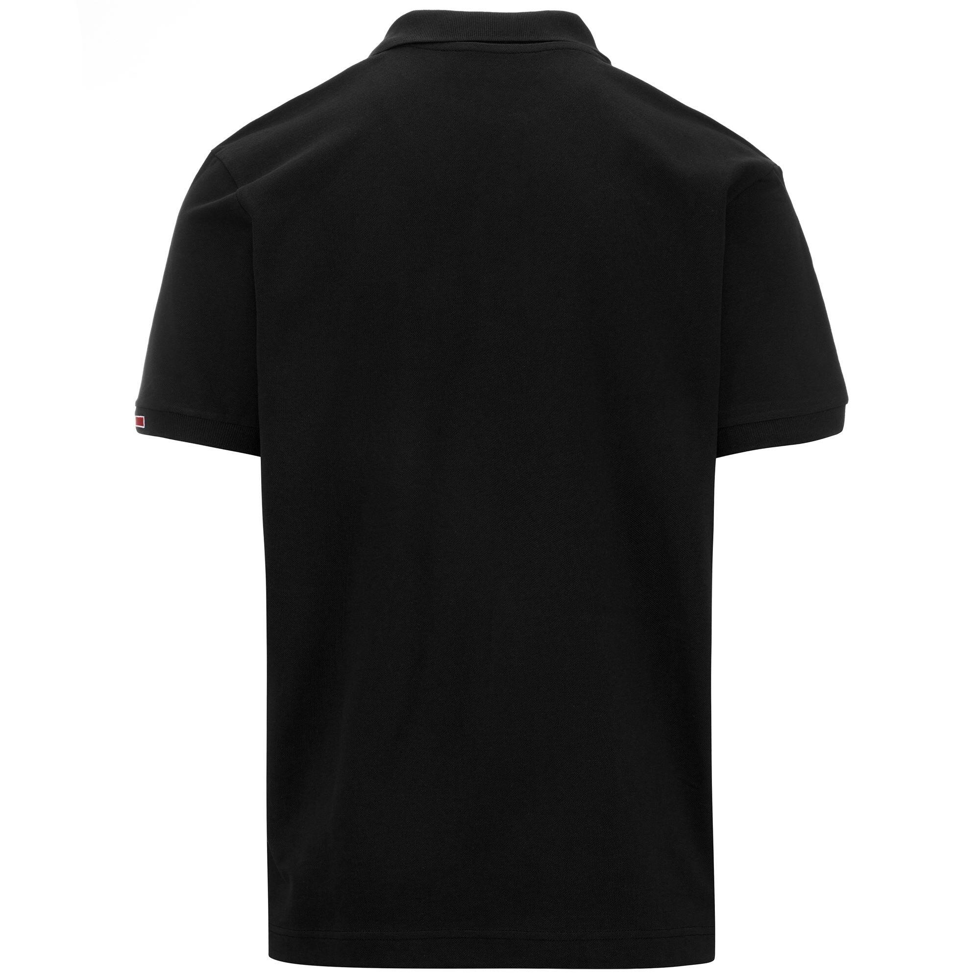 Polo da uomo in cotone nero da sportivo 3/5