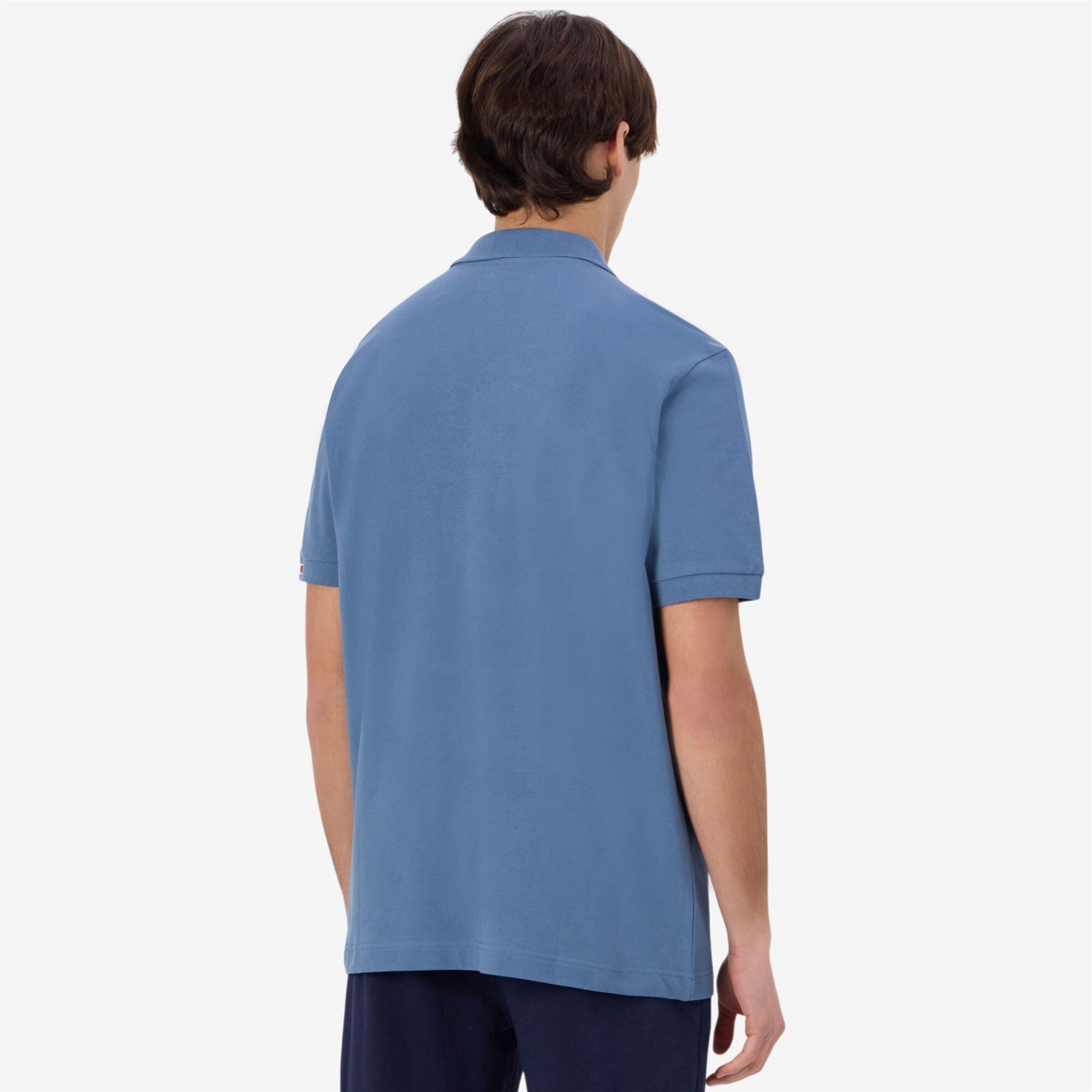 Polo da uomo in cotone blu da sportivo 6/7