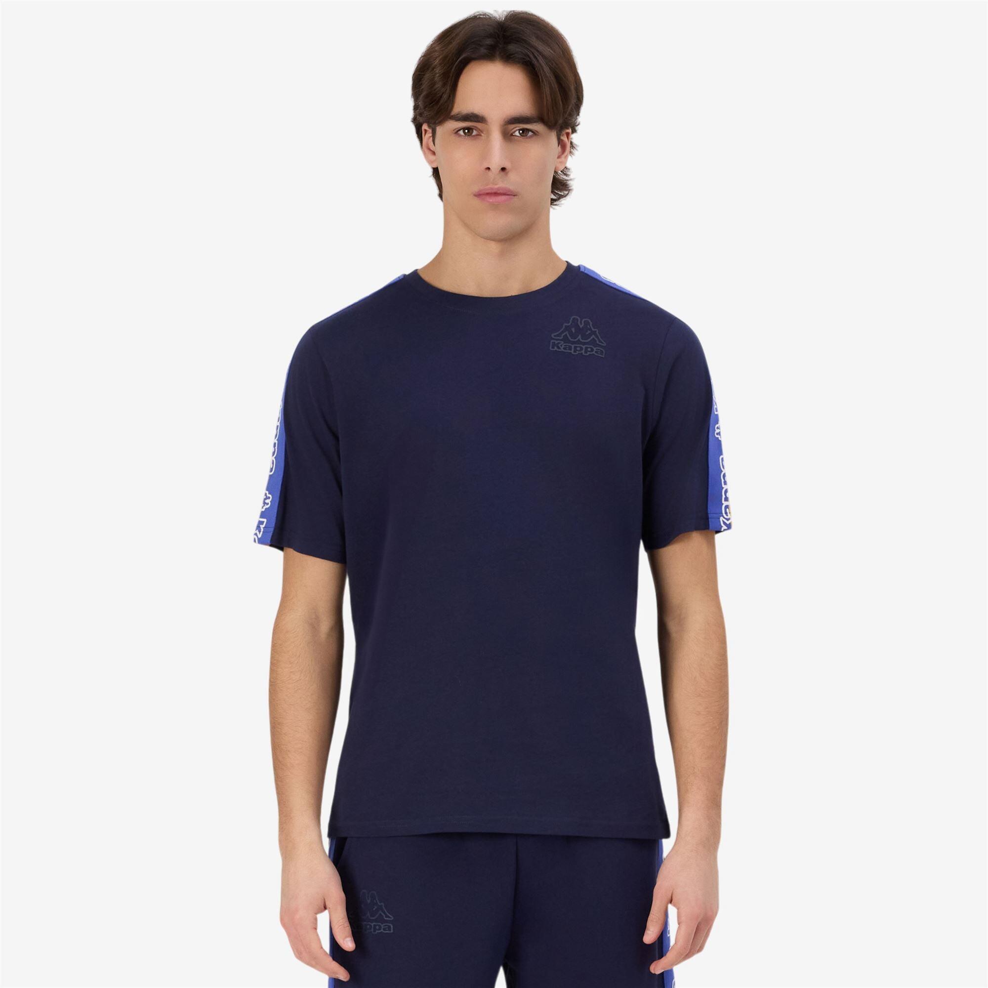 T-shirt Kappa Homme Rayé Bleu – Taille L – Bon état D'occasion