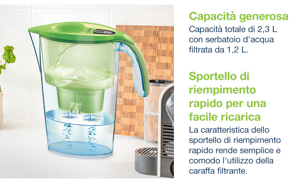 Caraffa Filtrante STREAM Color Edition Serie 3000 Verde 2/4