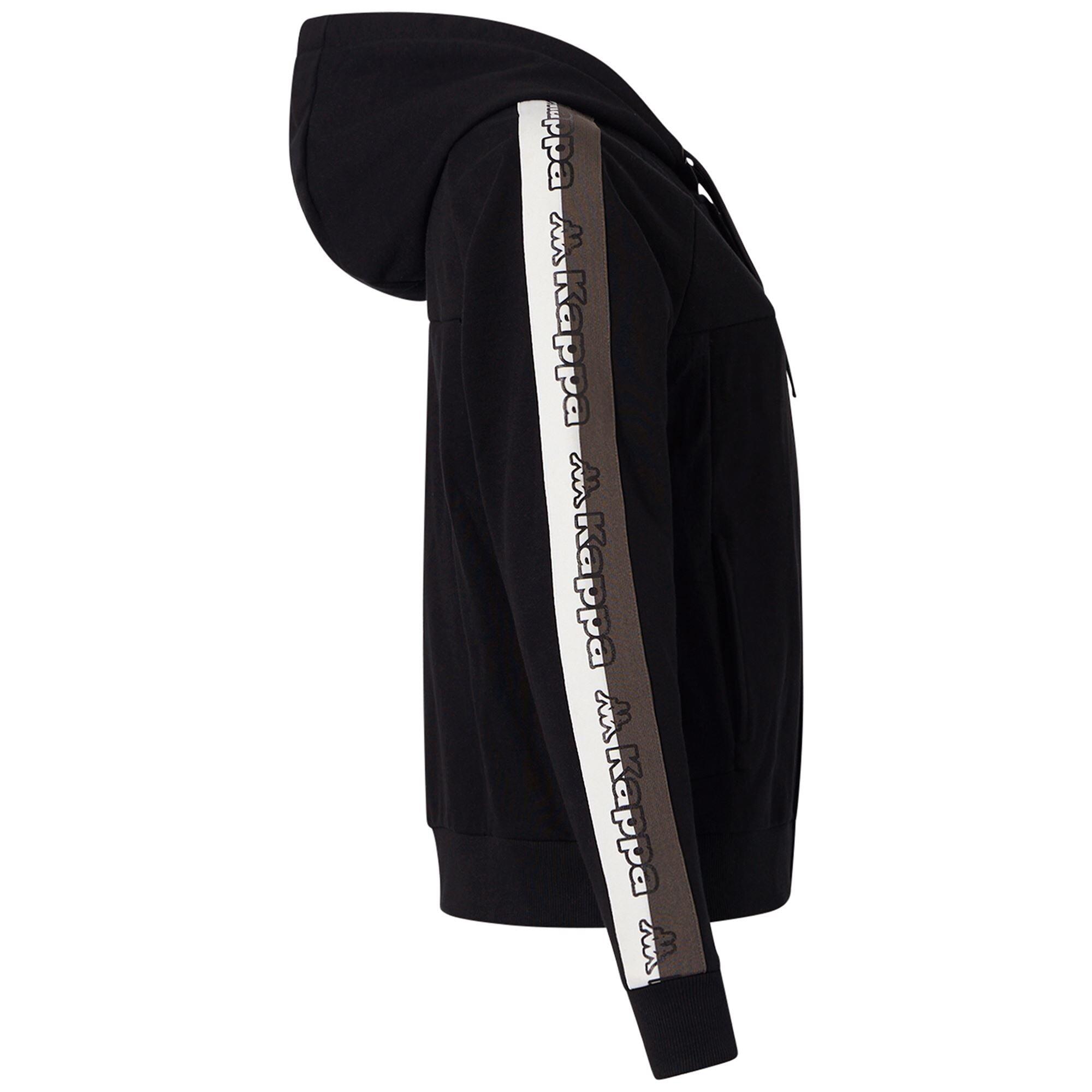 felpa con cappuccio da donna in cotone nero da fitness 2/7
