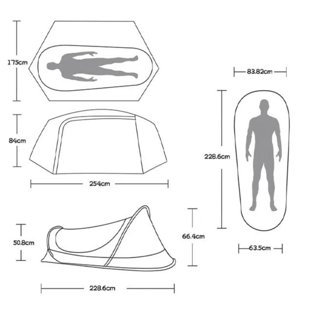 Tente de Camping Individuelle Ultralégère Inuitz 2/6