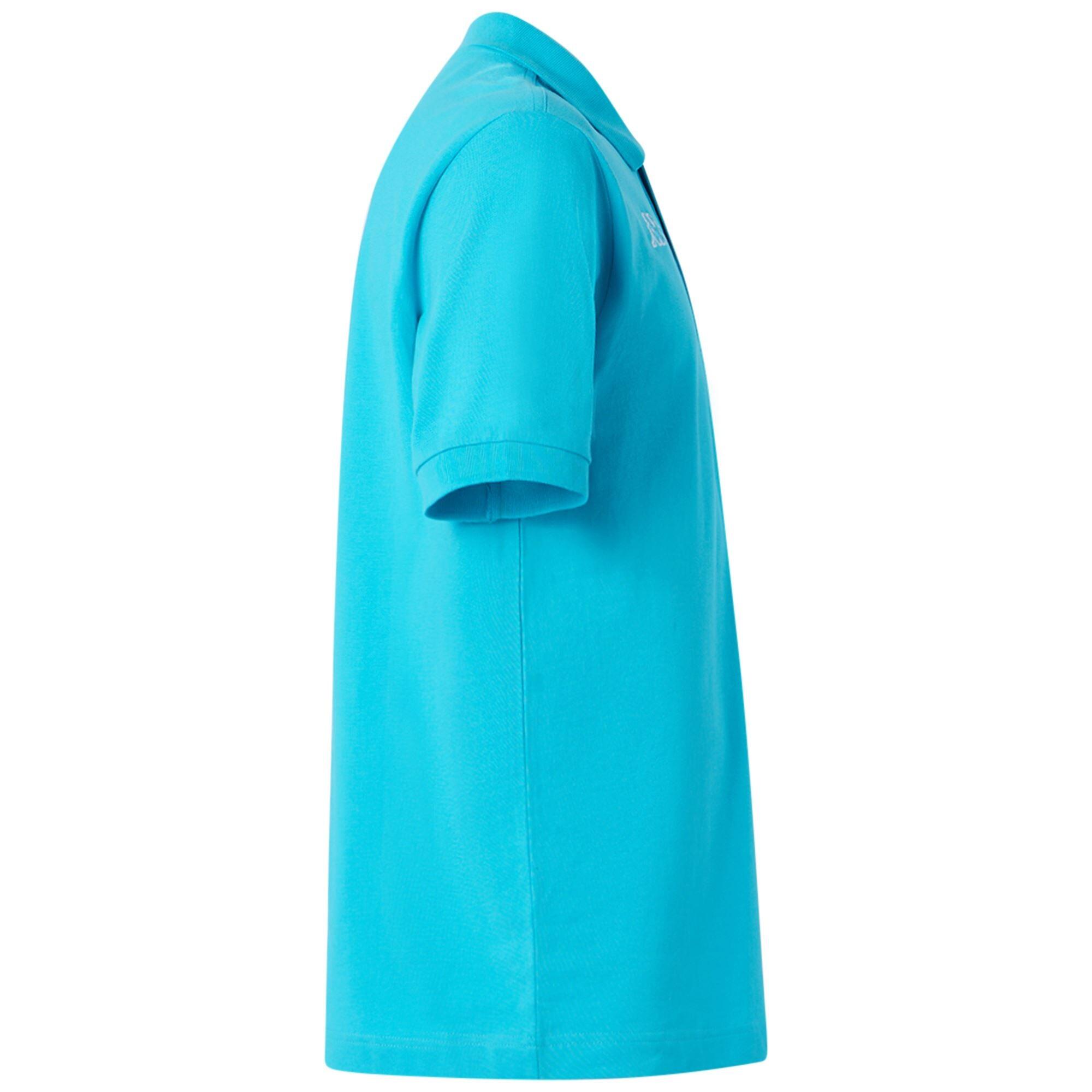 Polo da uomo in cotone blu da sportivo 2/7