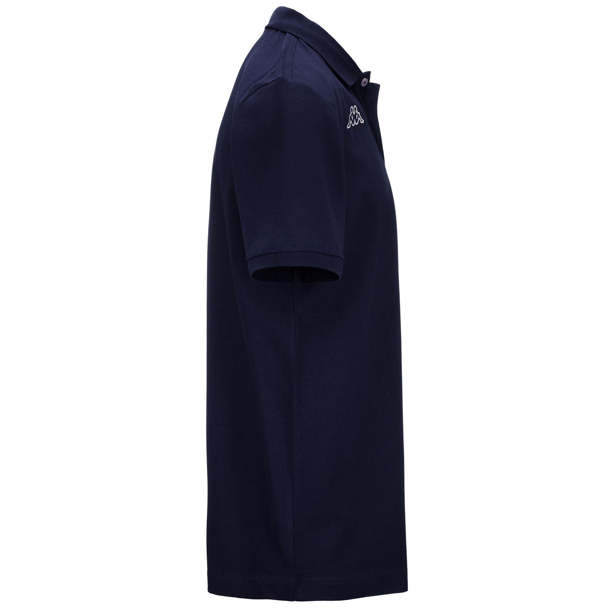 Polo da uomo in cotone blu da sportivo 2/5