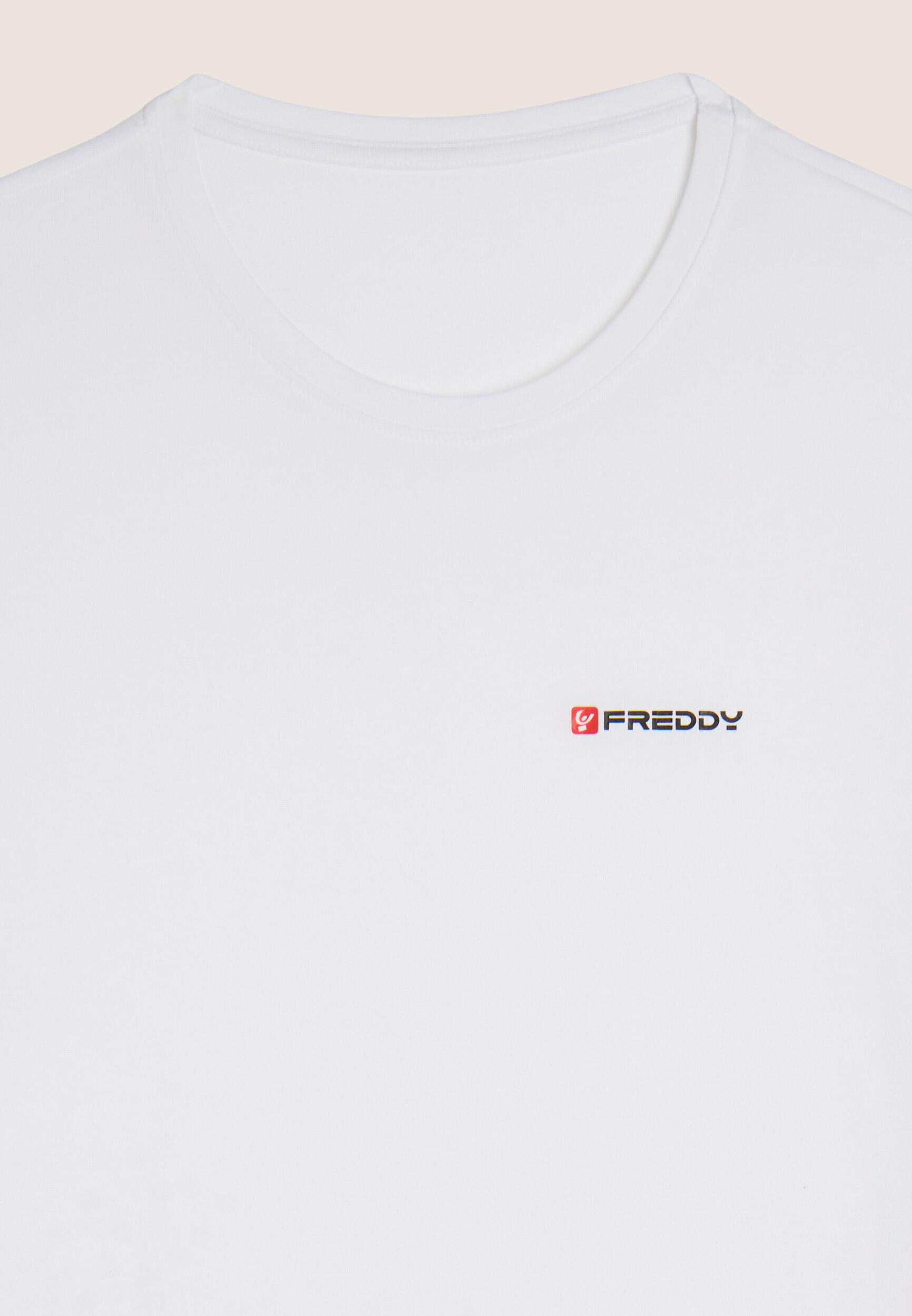 T-shirt Uomo Regular Fit in Jersey Melangé con Logo Bicolore 3/3