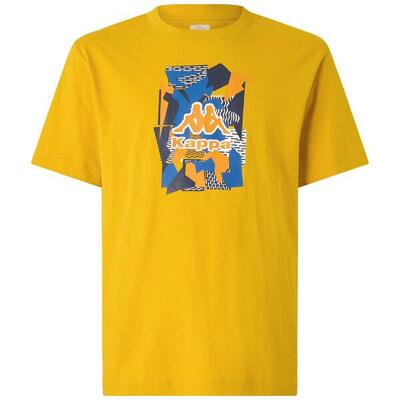 T shirt maglietta da uomo in cotone giallo da sportivo