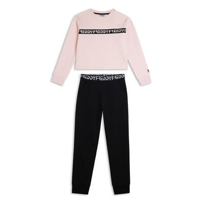 Tuta Bambina girocollo con bande jacquard FREDDY