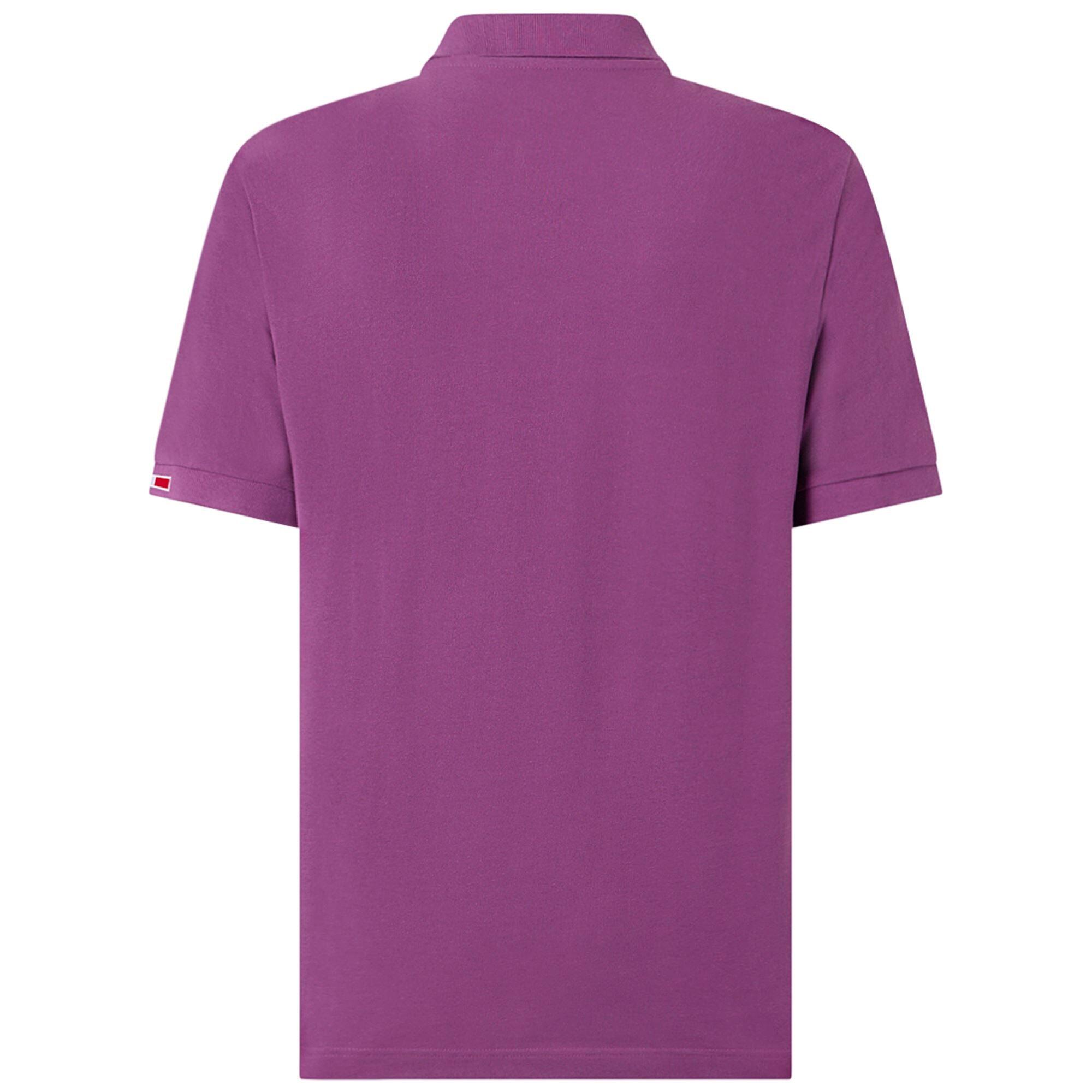Polo da uomo in cotone viola da sportivo 3/7