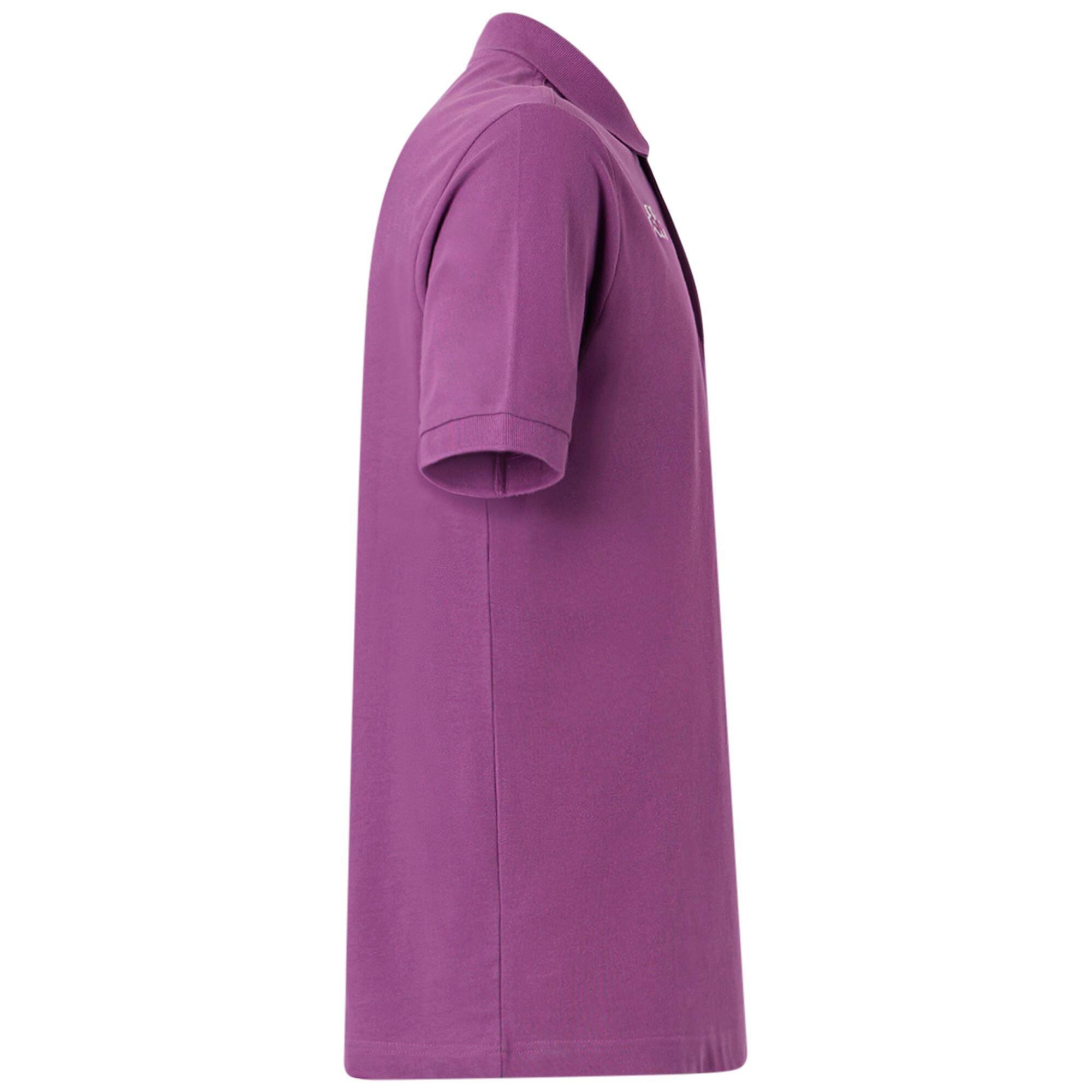 Polo da uomo in cotone viola da sportivo 2/7