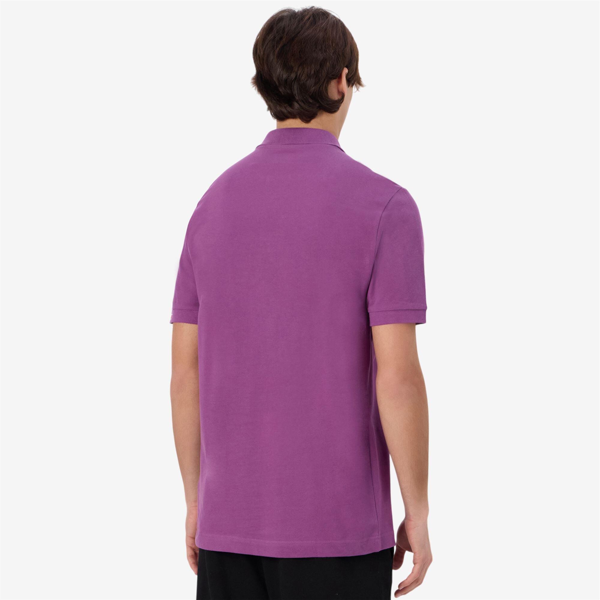 Polo da uomo in cotone viola da sportivo 6/7