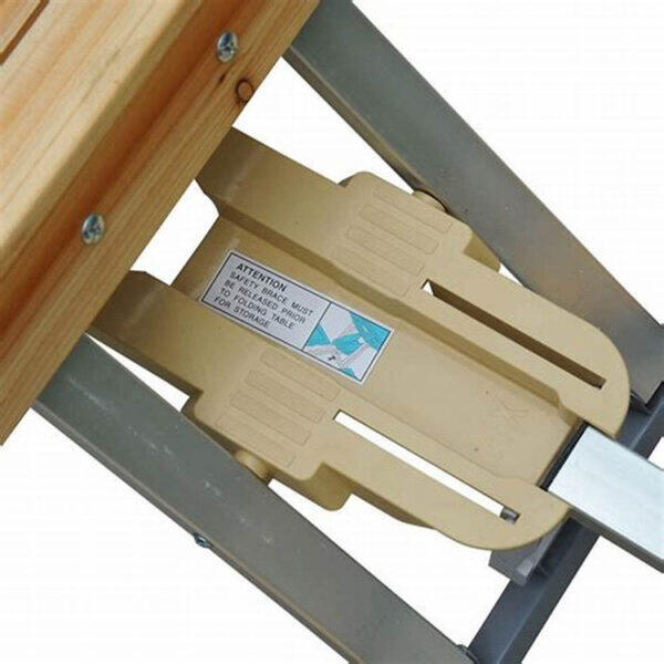 Table Pliante avec Chaises Pliantes Intégrées en Bois Inuitz 6/6
