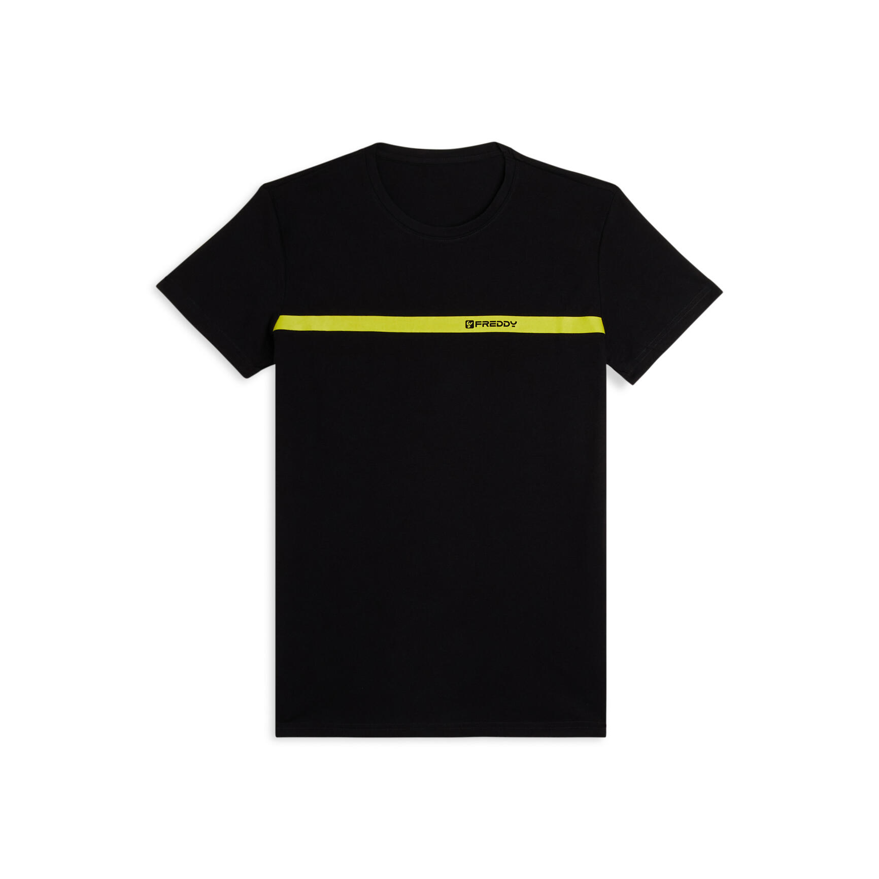 FREDDY T-shirt Uomo con Banda a Contrasto e Logo FREDDY