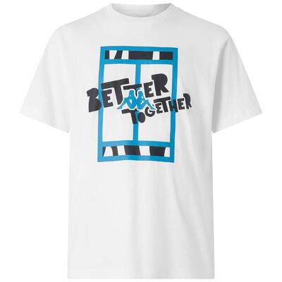 T shirt maglietta da uomo in cotone bianco da sportivo